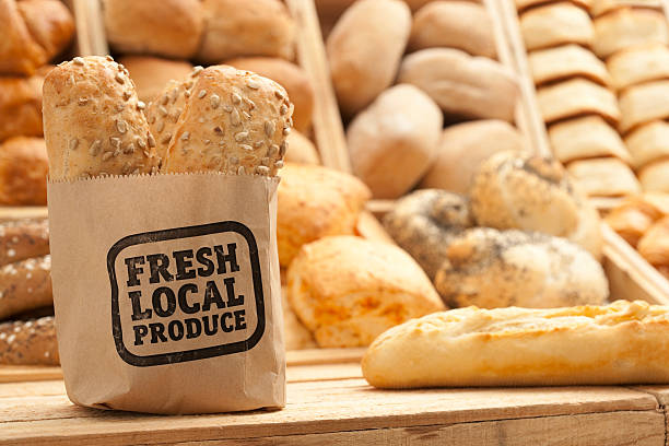 Fresh bread on countertop